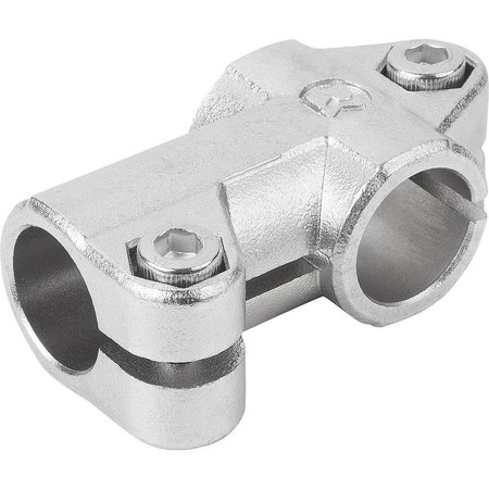 KIPP Tube Clamp 3-Way Flat, Form:A Stainless Steel, For Rnd. Tubes, A=20, 1, B=20, 1 K0475.12020